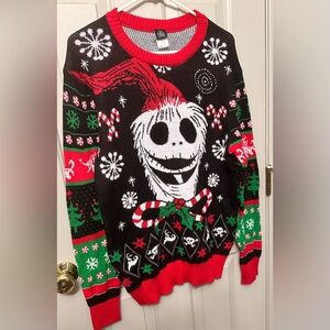 Disney Nighmare Before Christmas Crewneck Sweater with Festive Design